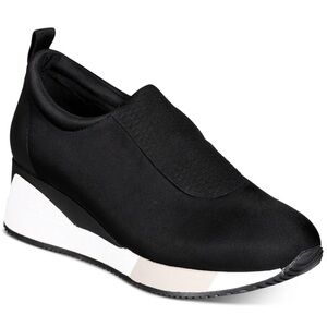 Alfani Women's Black Slip-On Slick Sneakers